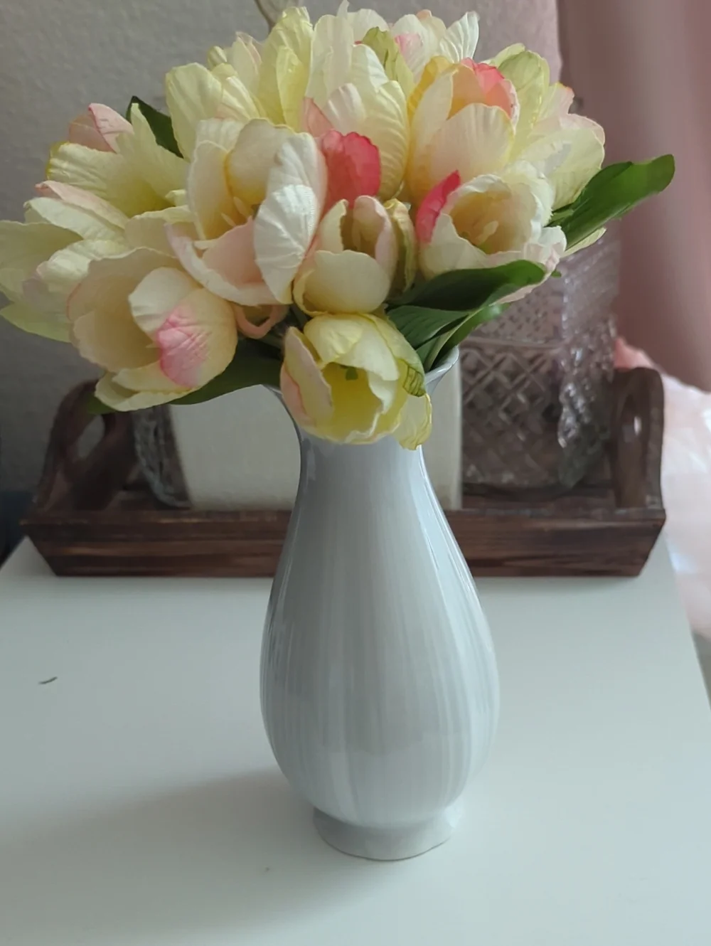 Mikasa Fine China White Ceramic Decorative Vase - Elegant Home Accent